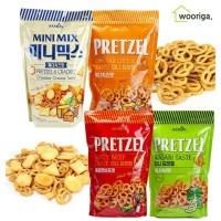 Samjin Pretzel Cheddar Cheese Taste - Претцели со вкусом сыра, 85гр., 24 упаковки в коробке