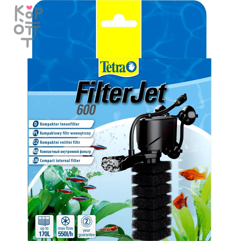 Tetra FilterJet 600 внутренний фильтр для аквариумов объемом 120 – 170 л, купить с доставкой на дом фото 1 &mdash; Корейские товары для всей семьи(КорОпт)