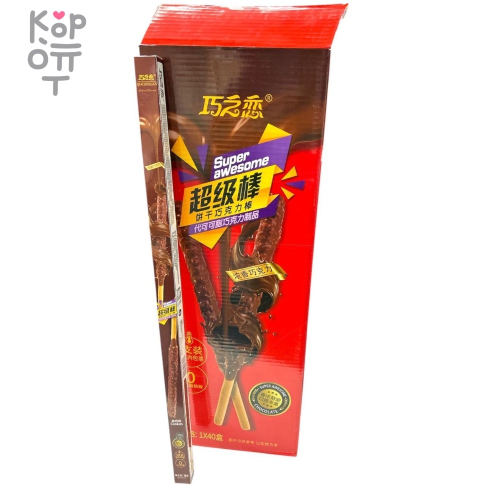 Печенье Гигантское Пепперо - Хрустящее печенье с молочным шоколадом, купить с доставкой на дом фото 1 &mdash; Корейские товары для всей семьи(КорОпт)