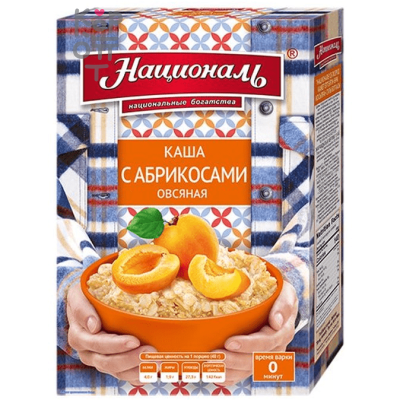 Каша овсяная с абрикосами Националь, 240 г