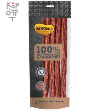 Мнямс лакомство для собак Колбаски охотничьи 80г — Корейские товары для всей семьи(КорОпт)
