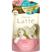 Kracie Ma&Me Latte Damage Repair Shampoo - Молочный восстанавливающий шампунь для волос  490мл. 