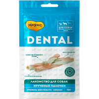 Мнямс Лакомство DENTAL для собак всех пород Крученые палочки с Ягненком и Мятой  100гр. 