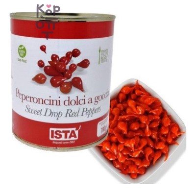 ISTA — Peperoncini Dolci a Goccia — Перчинки красные сладкие Бикиньо мини, 780 г