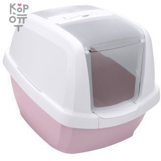 IMAC био-туалет для кошек MADDY 62х49,5х47,5h см, белый/нежно-розовый — Корейские товары для всей семьи(КорОпт)