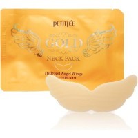 Petitfee Gold Neck Pack Hydrogel Angel Wings - Гидрогелевые патчи Крылья ангела для области шеи с золотом