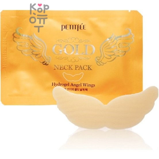 Petitfee Gold Neck Pack Hydrogel Angel Wings - Маски для области шеи с коллоидным золотом 1 шт - 10 g