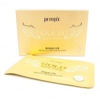 Petitfee Gold Neck Pack Hydrogel Angel Wings - Гидрогелевые патчи Крылья ангела для области шеи с золотом