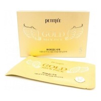 Petitfee Gold Neck Pack Hydrogel Angel Wings - Маска для области шеи с коллоидным золотом, 10 г