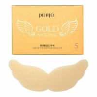 Petitfee Gold Neck Pack Hydrogel Angel Wings - Маска для области шеи с коллоидным золотом, 10 г