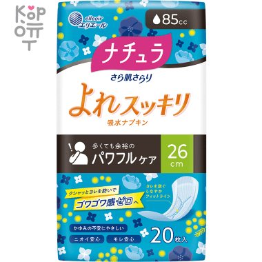 Daio Elleair Natura Maxi++ -  Ежедневные гигиенические прокладки для обильных выделений с мягкой поверхностью 85мл. (Макси++) — Корейские товары для всей семьи(КорОпт)