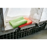 SB CLEAN&CLEAR - Скраббер-сеточка для мытья посуды №387 "Silver Acrylic" - 24смх20см, из плетеного акрила 2шт.