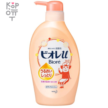 KAO Biore U Moisturizing Body Wash - Увлажняющий гель для душа с биотином и маслами и цветочно-фруктовым ароматом. — Корейские товары для всей семьи(КорОпт)
