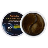 Farm Stay Black Pearl and Gold Hydrogel Eye Patch - Гидрогелевые патчи с черным жемчугом и золотом 90гр.(60шт.)