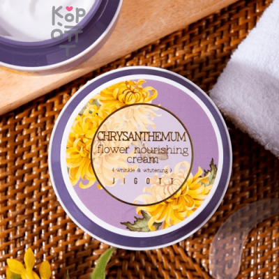 Jigott CHRYSANTHEMUM FLOWER NOURISHING CREAM Питательный крем для лица с экстрактом хризантемы 100мл.