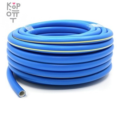 Шланг Вихрь резиновый армированный, 19х25-1,0 - ВГ., бухта 25 м (синий с жёлтой полоской) ТЭП — Корейские товары для всей семьи(КорОпт)
