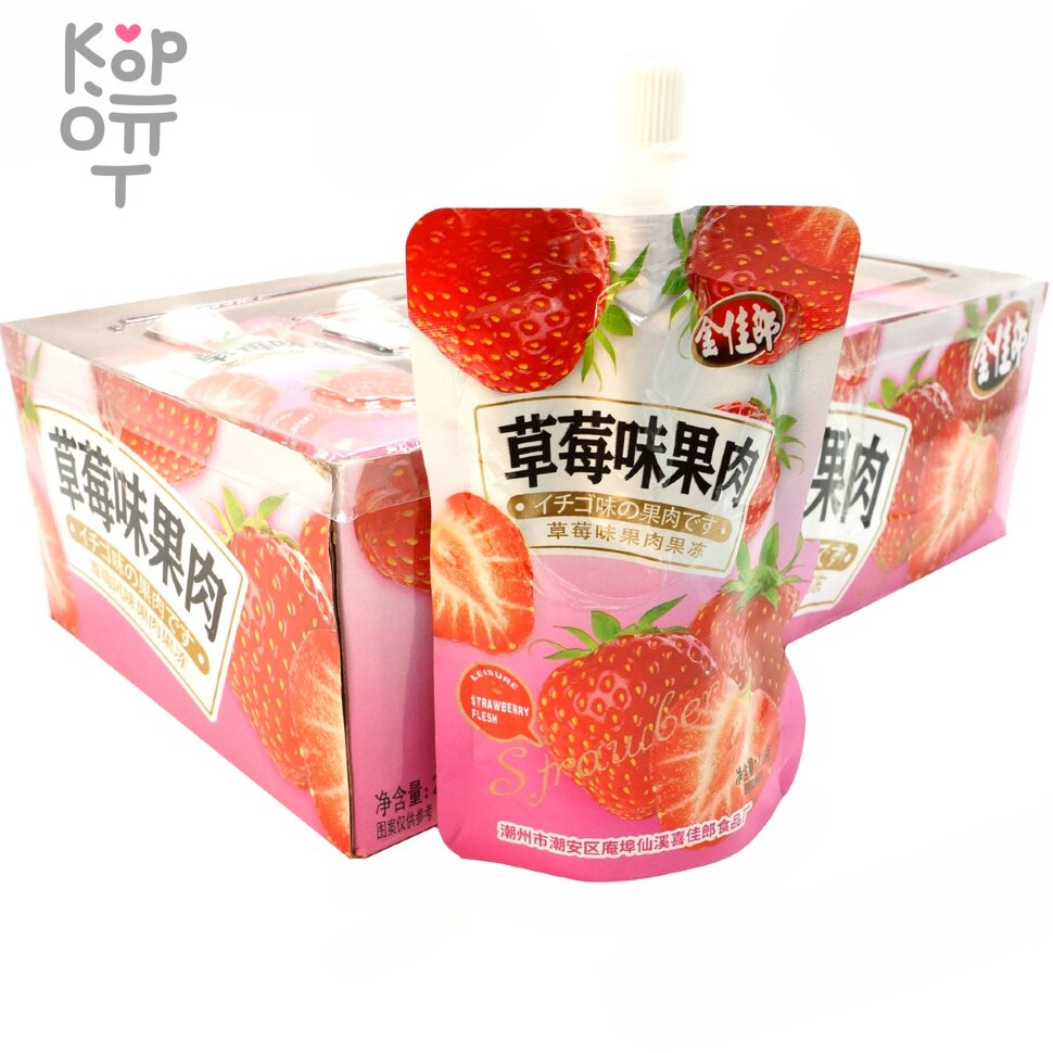 Желе фруктовое Quilong со вкусом Клубники, купить с доставкой на дом фото 1 &mdash; Корейские товары для всей семьи(КорОпт)