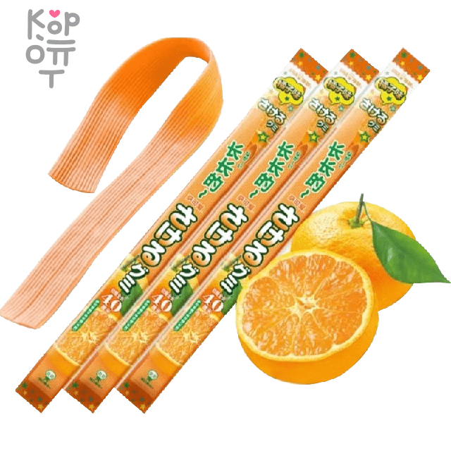 UHA Cute Extra Long Soft Candy - Жевательные конфеты Sakae со вкусом апельсина, 32.9гр., купить с доставкой на дом фото 1 — Корейские товары для всей семьи(КорОпт)