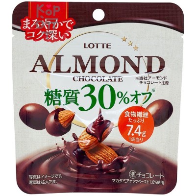 LOTTE Almond Chocolate - Миндаль в шоколаде с пониженным содержанием сахара 49гр.