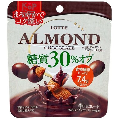 LOTTE Almond Chocolate - Миндаль в шоколаде с пониженным содержанием сахара 49гр.