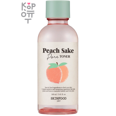 Skinfood Peach Sake Pore Toner - Персиковый тонер для сужения пор 160мл. 