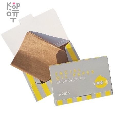 Med B Facial Oil Paper - Матирующие салфетки для лица 100шт., купить с доставкой на дом фото 1 — Корейские товары для всей семьи(КорОпт)