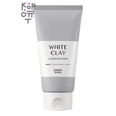 Happy Bath White Clay Pore Cleansing Foam - Очищающая пенка с белой глиной, 150 г