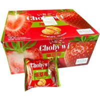 Печенье Chobywi с нежнейшим моти и вкусом Клубники