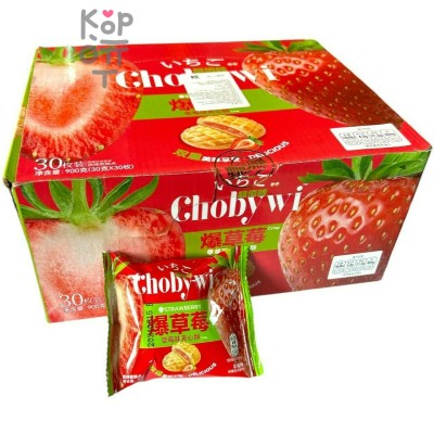 Печенье Chobywi с нежнейшим моти и вкусом Клубники