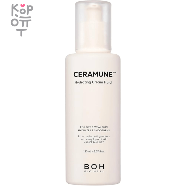 Bioheal BOH Ceramune Hydrating Cream Fluid - Увлажняющий крем-флюид с Пента-Керамидами 150мл., купить с доставкой на дом Легкое и быстро впитывающееся средство, которое мгновенно делает вашу кожу увлаженной. В составе средства уникальный компонент - Фитоспингоцин, активизирующий работу керамидов. Фитоспингоцин делает кожу более здоровой и помогает сохранять влагу.