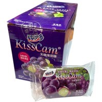 Драже Холодок KissCam - Мятные леденцы без сахара с витамином С и вкусом Винограда