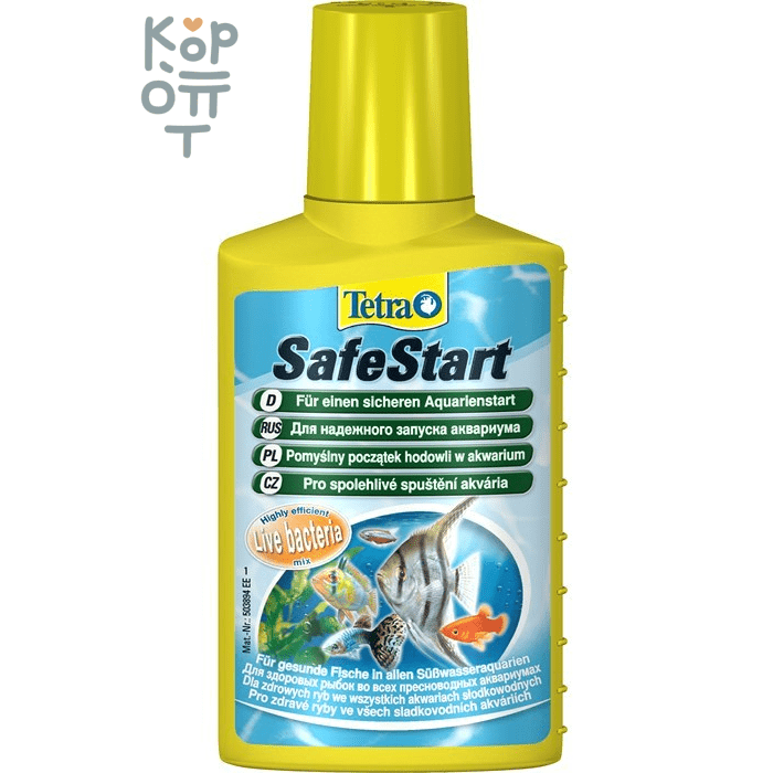 Tetra Safe Start бактериальная культура для запуска аквариума 100мл.