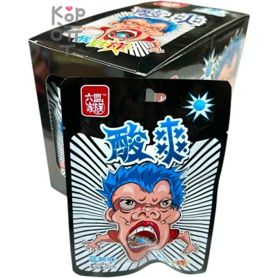 Кислая леденцовая карамель YunHua Super Sour - Жутко кислые конфеты до икоты, со вкусом Голубики