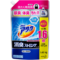 Kao "Attack Deodorant Strong Gel"  -  Жидкое средство для стирки против неприятных запахов с мятно - травяным ароматом.