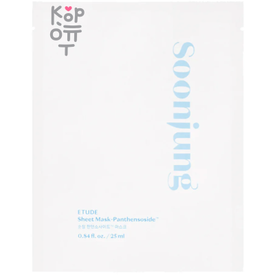 Etude Soon Jung Panthensoside Sheet Mask - Маска для лица противовоспалительная 25 мл