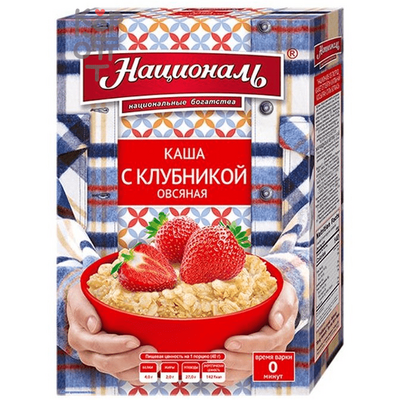 Каша овсяная с клубникой Националь, 240 г