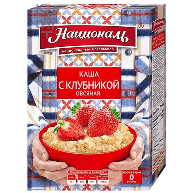 Каша овсяная с клубникой Националь, 240гр.