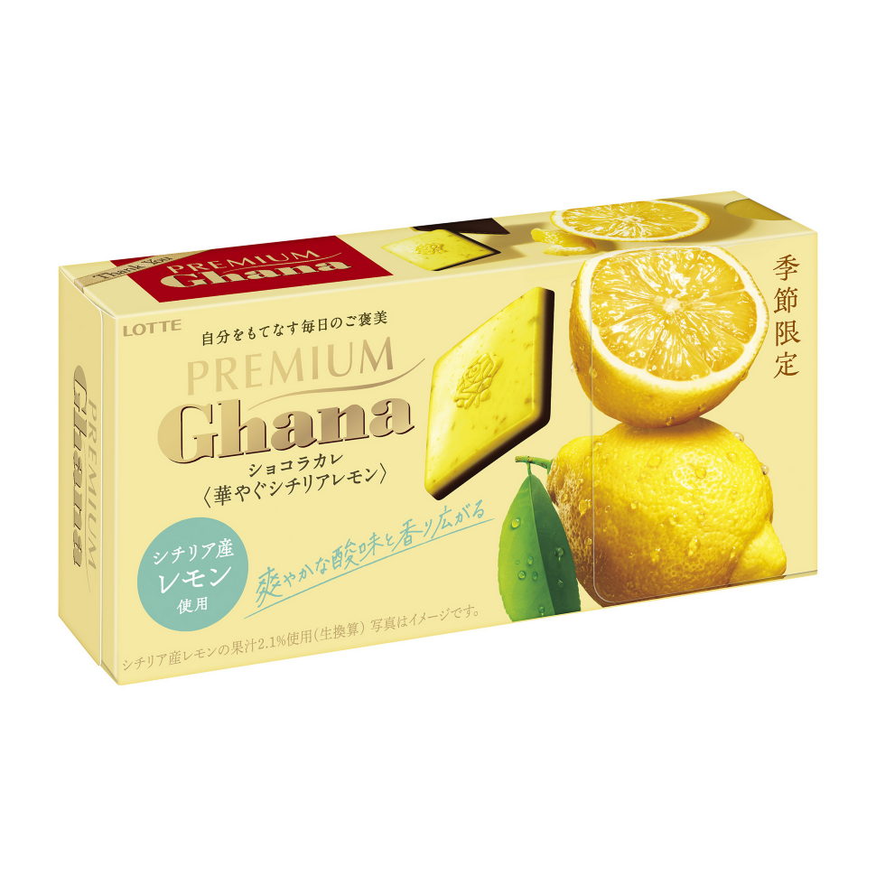 Lotte Ghana Premium Sicilian Lemon — Шоколад ГАНА Премиум сицилийский лимон, 64 г