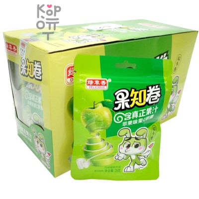 Конфета Green Grass Delicious Лента жевательная с витамином С и соком Яблока