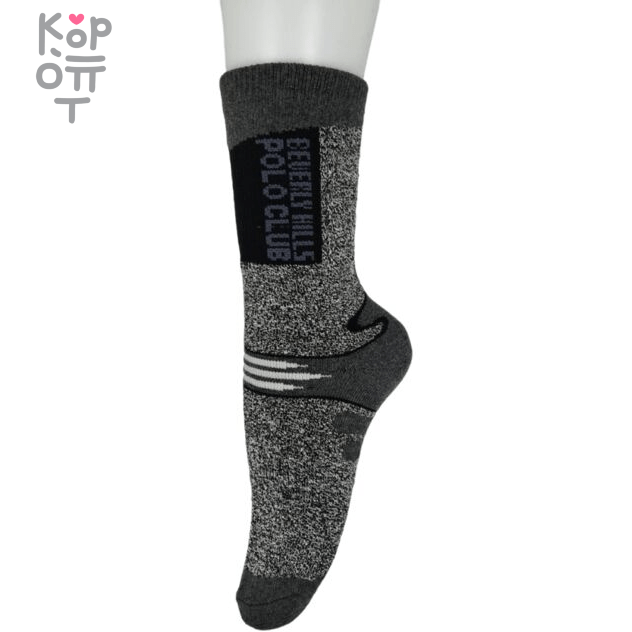 Polo Club Beverly Hills - Носки средние термо с черной надписью (унисекс) 24см., 1 пара., купить с доставкой на дом фото 1 — Корейские товары для всей семьи(КорОпт)
