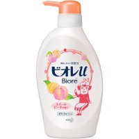 KAO Biore U sweet peach scent - Гель для душа с эфирными маслами и ароматом сладкого персика
