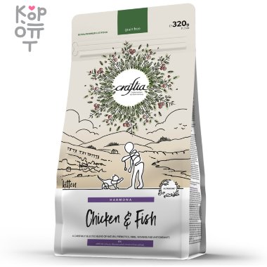 CRAFTIA HARMONA Сухой корм для котят из Курицы и Рыбы. — Корейские товары для всей семьи(КорОпт)