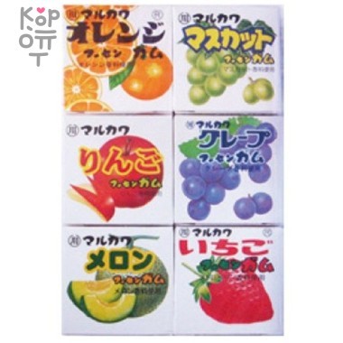 Marukawa Fruit 6 marble gum - Жевательная резинка, Ассорти, 6 вкусов, 32,4гр. — Корейские товары для всей семьи(КорОпт)