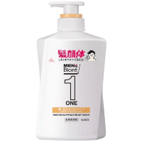 KAO Men's Biore ONE all-in-one body Cleanser Smooth Hair - Мужское универсальное очищающее средство для тела, с цветочным ароматом.