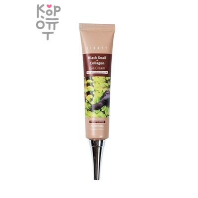 JIGOTT Black snail + Collagen Eye Cream — Крем, для век с муцином черной улитки и коллагеном, 40 г