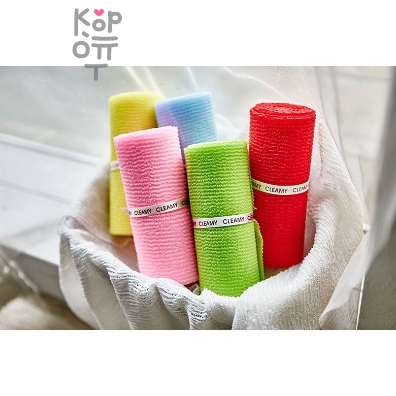SUNG BO Мочалка для душа Roll Wave Shower Towel - №029 28см*95см средней жесткости, нейлон