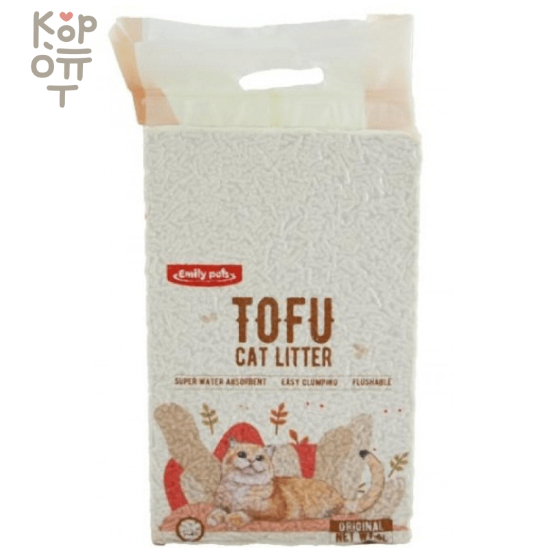 Tofu Emily Pets Original - Соевый комкующийся наполнитель для кошачьего туалета 2,5кг., купить с доставкой на дом фото 1 — Корейские товары для всей семьи(КорОпт)
