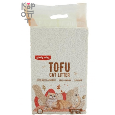Tofu Emily Pets Original - Соевый комкующийся наполнитель для кошачьего туалета 2,5кг.