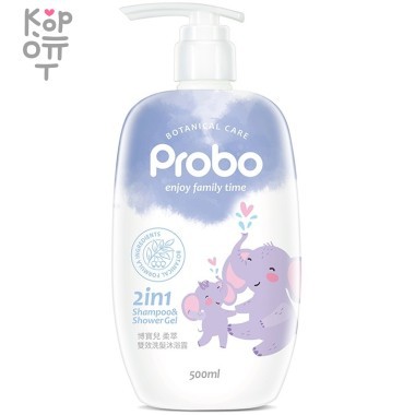 PROBO Botanical Shampoo &amp; Shower Gel - Шампунь и гель для душа 2в1 для всей семьи 500мл. — Корейские товары для всей семьи(КорОпт)