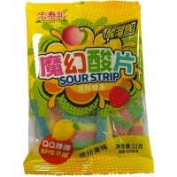Кислый мармелад Hong TaiKee Foods Candy Кислые полоски со вкусом фруктов